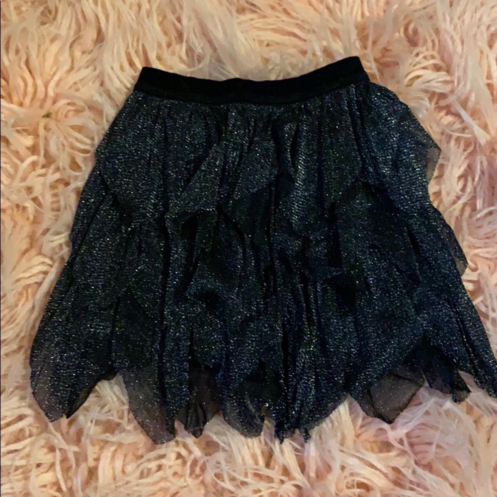 Black, sparkly frilly skirt. Worn gently!